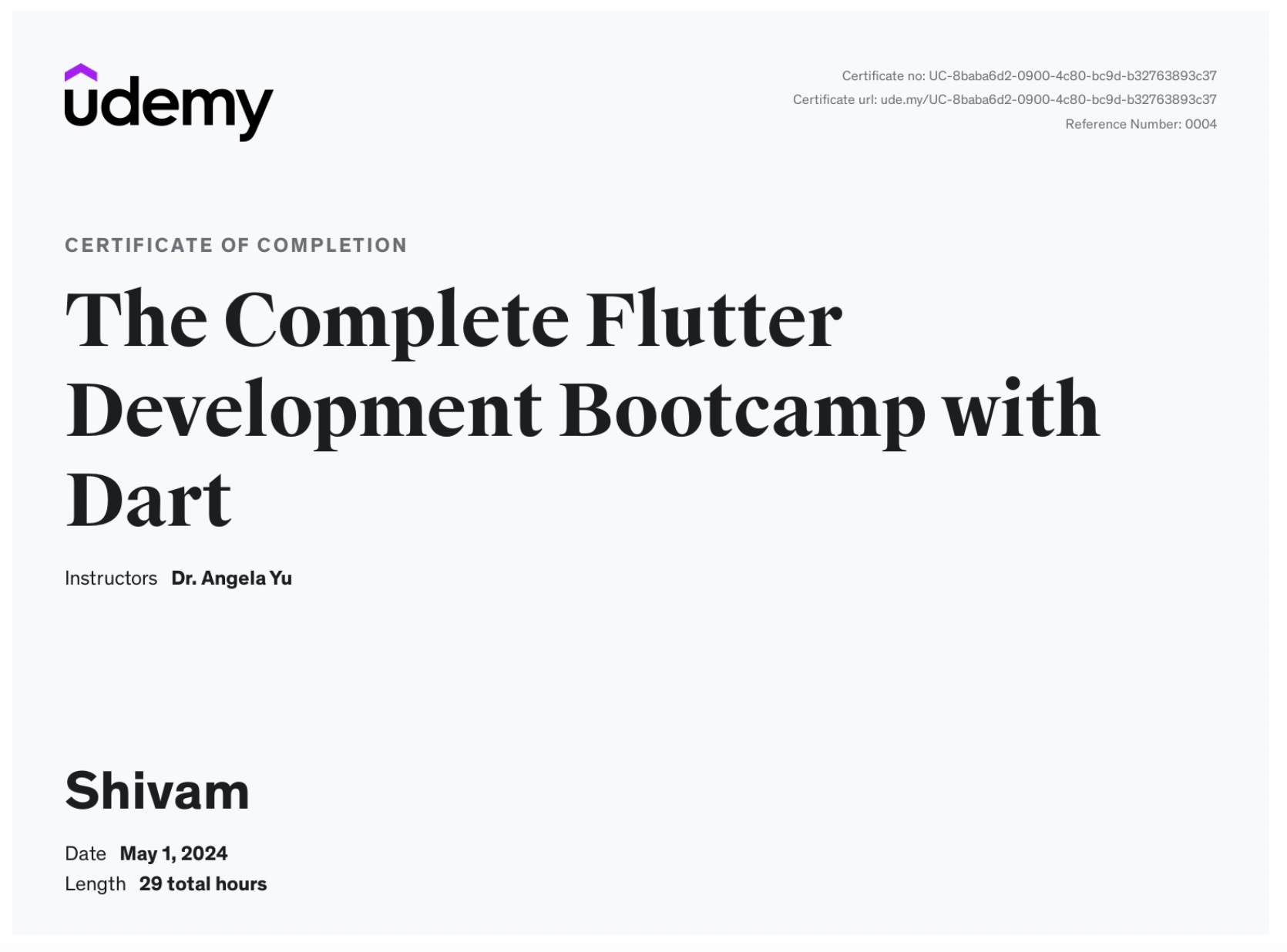 Flutter Development with Dart