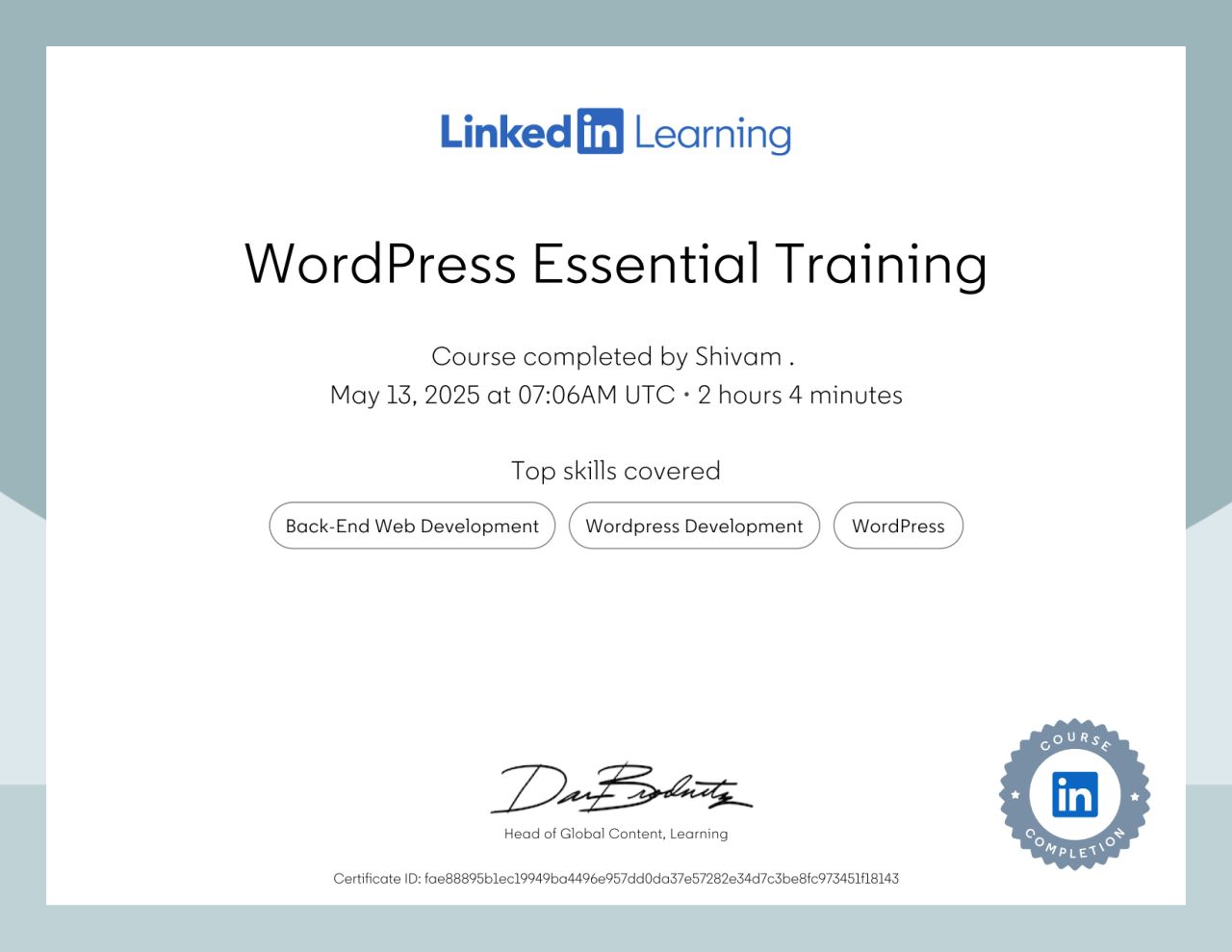WordPress Essential Training